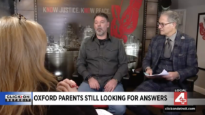 Personal Injury Attorney Ven Johnson speaking with Channel 4 News at the firm's office, discussing the Oxford case.